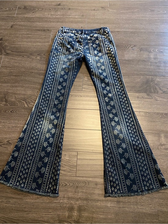 Free People Denim - Y2K Free People Floral-Pattern Low Rise Flare Jeans Size 27